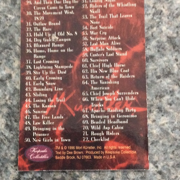 3 sets Wild West trading cards. Art of Mort Kunstler. 1996 - Picture 8 of 11